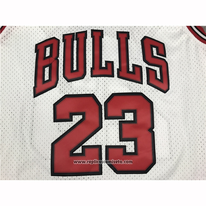 Camiseta Chicago Bulls Michael Jordan NO 23 Mitchell & Ness 1997-98 Blanco